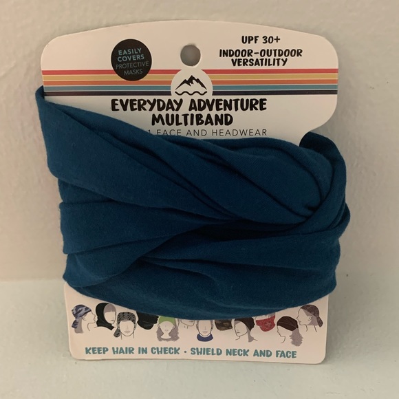 Multi use - wrap, band, scarf - Teal - New